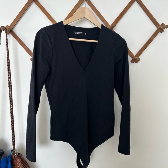 Abercrombie & Fitch Tops - Abercrombie & Fitch Black Long Sleeve Bodysuit